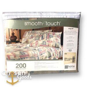 JC Penny Home Collection Smooth Touch Tribeca King Set Deep Pocket 200 Count New